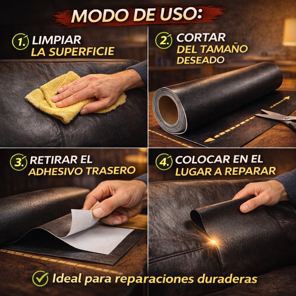 Cuero Adhesivo de Reparación