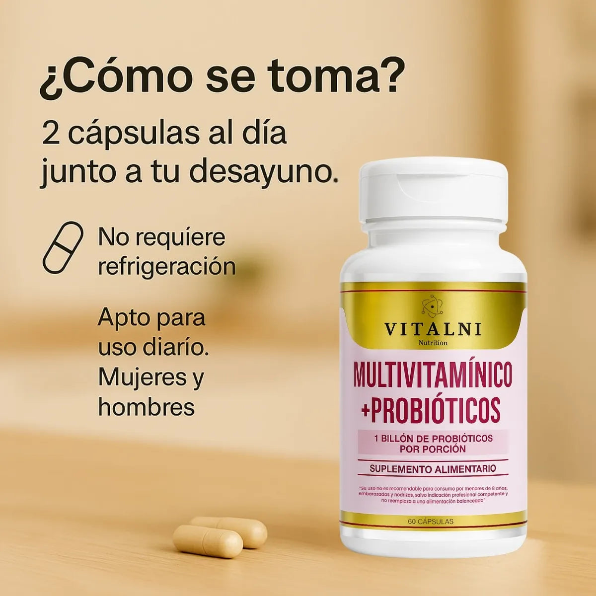 Multivitaminico+Probioticos Vitalni® 60 comprimidos