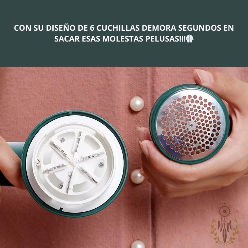 QUITAPELUSAS ELÉCTRICO RECARGABLE (COLOR VERDE)