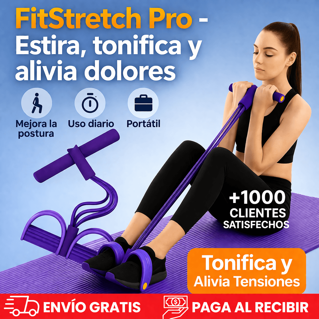 FitStretch Pro - Estira, tonifica y alivia dolores