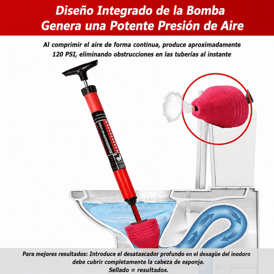 AquaForce Pro - Destapa cualquier cañería en segundos