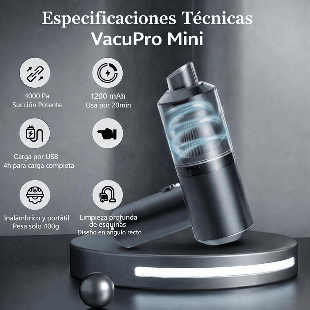 VacuPro Mini - Limpia cualquier rincón en segundos