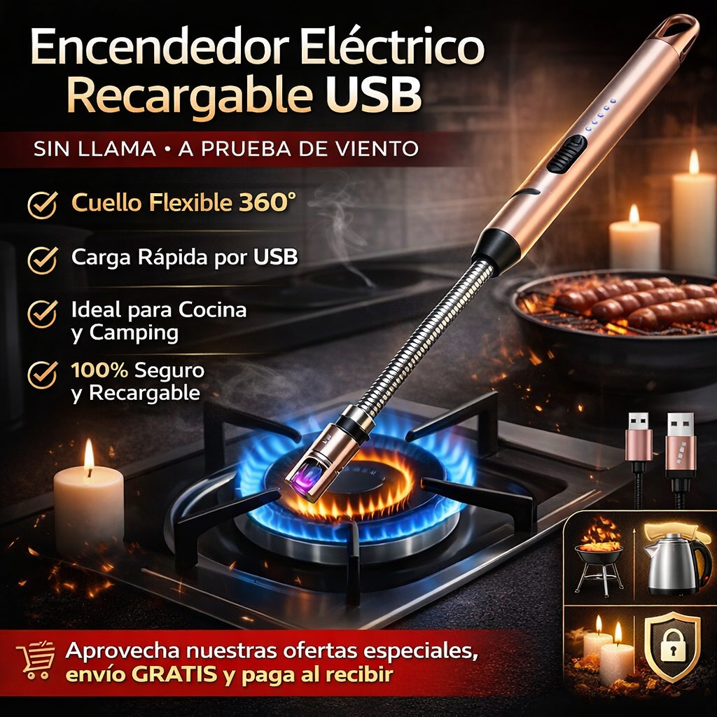 Encendedor Eléctrico Recargable USB