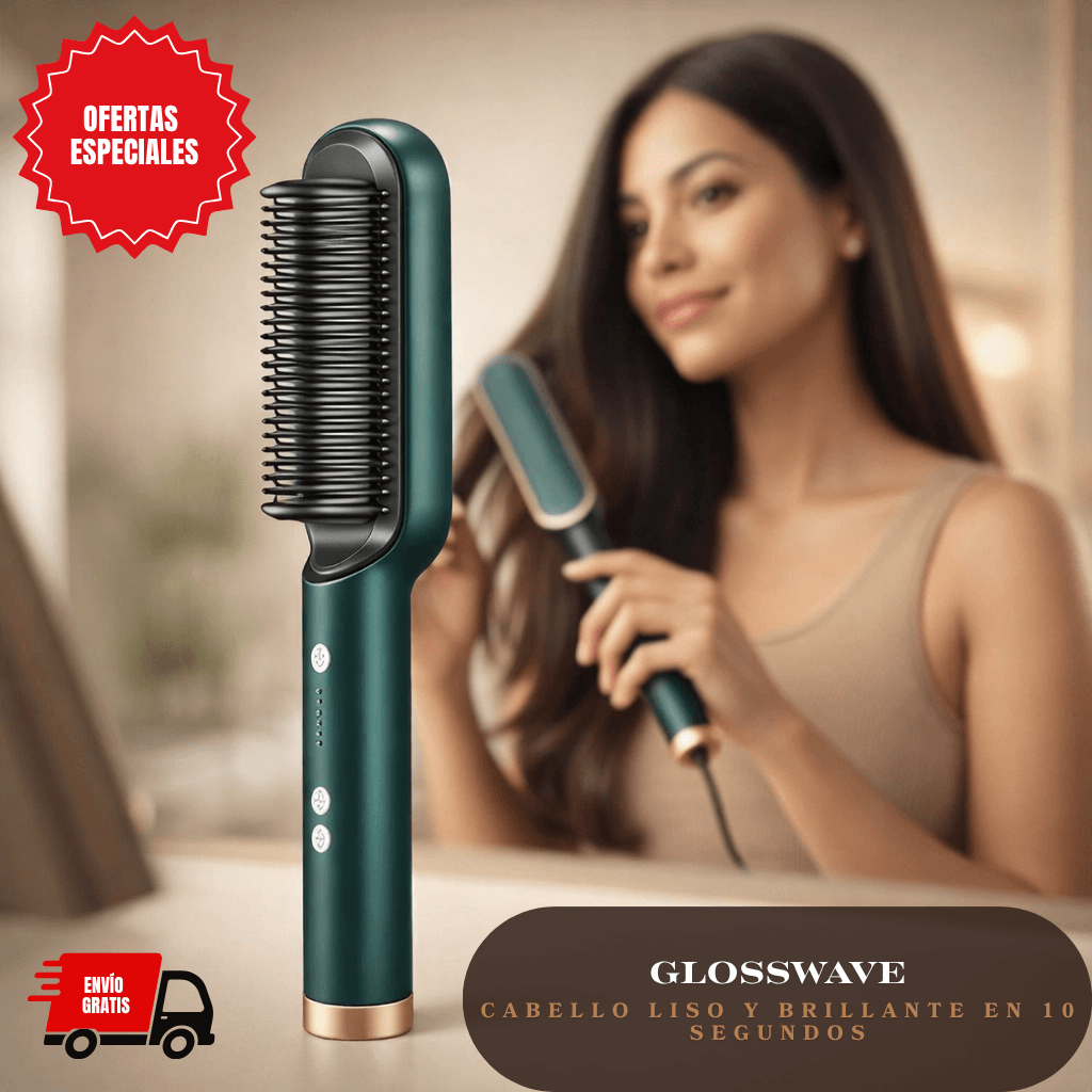 GlossWave - Cabello liso y brillante en 10 segundos