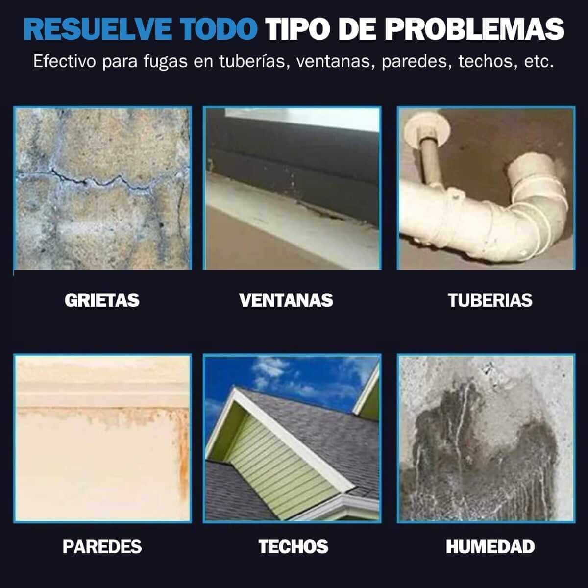 Sellador Adhesivo Impermeable QUAN YAO ® 300 gr — Sella cualquier filtración en 24 horas